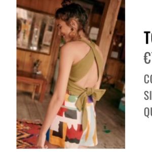 NWOT Sezane top Olive green